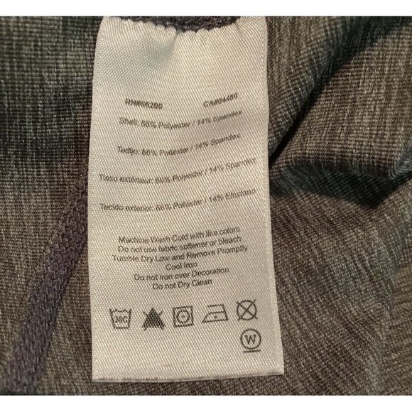 ASICS Athletic Pants Size L Gray Black Running Workout Yoga Logo‎ Elastic Waist - Picture 9 of 9